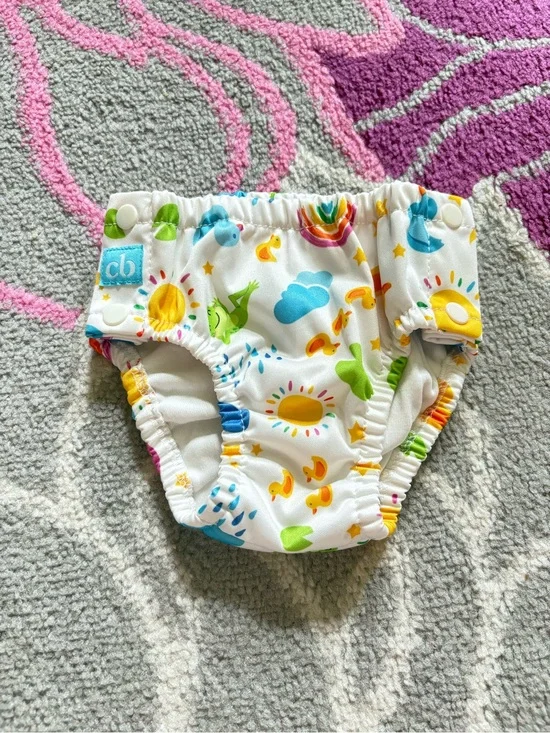 Charlie Banana Spring Print “Hello Sunshine” Swim Diaper with Snaps 16-28 lbs