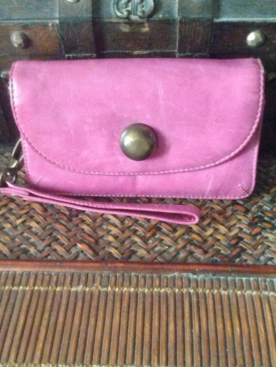 latico Mauve Pink Leather Wristlet Clutch with Brass Accent Note: Last  Pic  Dot