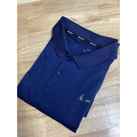 Men's Nike Golf Short Sleeved Performance Polo Navy‎ Blue 2XL