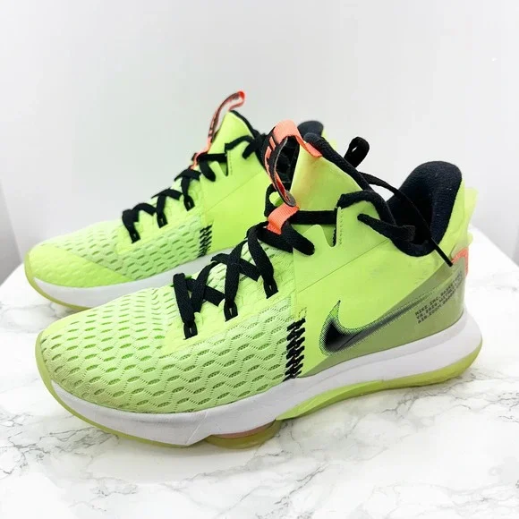 Nike Lebron Witness 5 Grinch Basketball Shoes Sz 9.5 CQ9380 Athleisure Neon‎