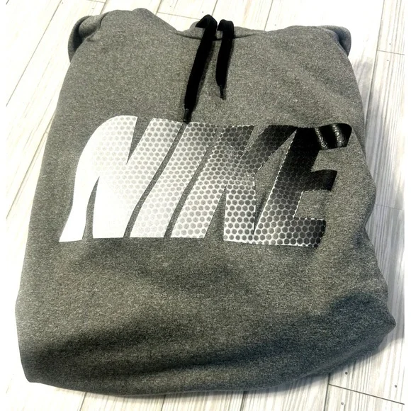 Nike Dri-Fit Hoodie Sweatshirt Gray Size‎ XL XLARGE Men's