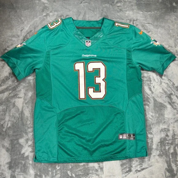 Nike Miami Dolphins Dan Marino 13 Stitched NFL Jersey Teal Mens 48 XL