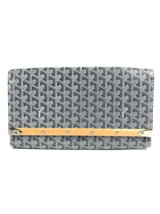 Goyard Clutch Monte Carlo Leather Gray