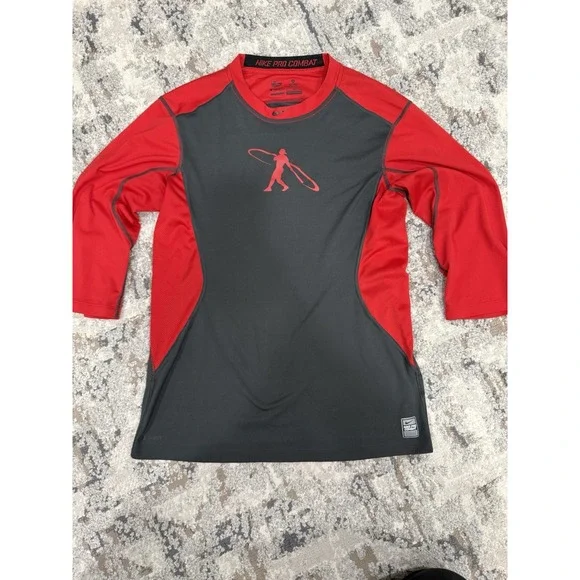 Nike Pro Combat DriFit Ken Griffey Jr Swingman 3/4 Sleeve‎ Baseball Raglan Shirt