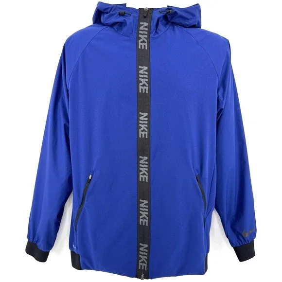 Nike Windrunner Hoodie Men's M Blue Dri-FIT Full Zip Mesh Lined Running‎
