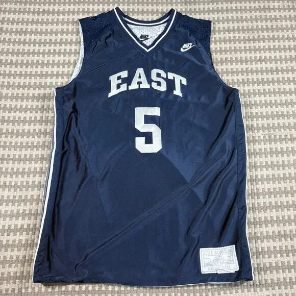 Vintage Nike‎ Supreme Baller For Life Reversible East Basketball Jersey #5 Sz M