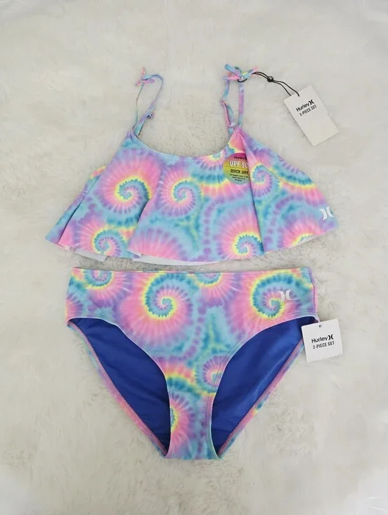 HURLEY🦄 Girls Brand New 2 Piece Swimsuit SIZE XL