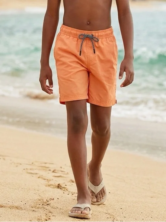 EUC Art Class Boys Orange Swim Shorts Elastic Waist - Size Medium 8/10