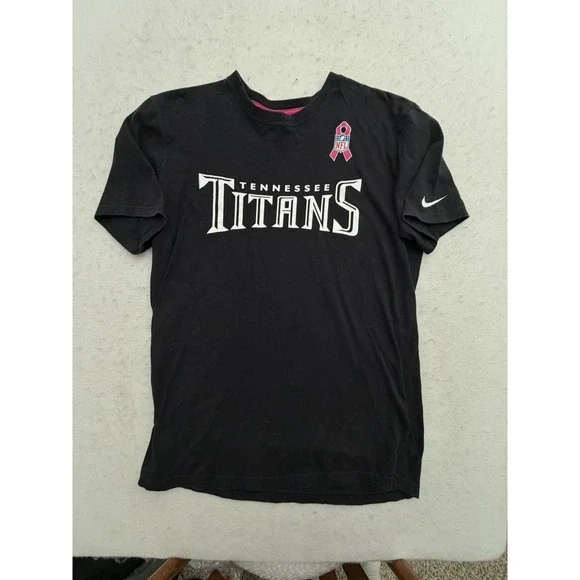 Tennessee Titans Shirt Men L Black Pink BCA Logo Nike‎ Team Issued