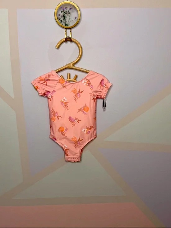 OshKosh B'gosh Peach Toddler Floral Romper
