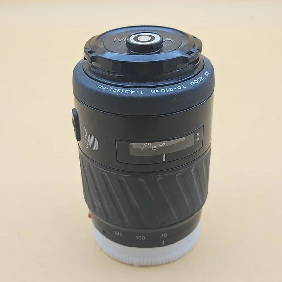 Minolta Camera Lens 70-210mm 1:4.5 AF Zoom Lens Caps