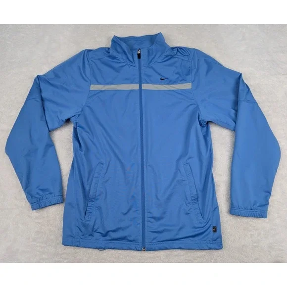 VTG Nike‎ Baby Blue Full Zip Jacket Men's M Lightweight Track Activewear Y2K 90s