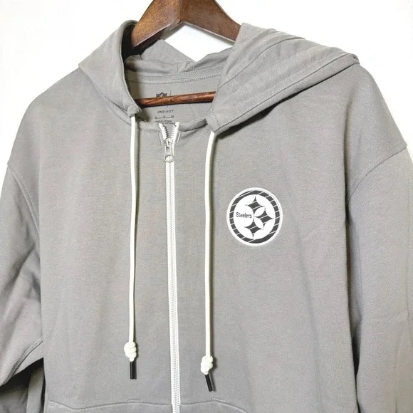 Nike Standard Issue Pittsburgh Steelers Dri-FIT Full Zip Hoodie Mens XL Gray