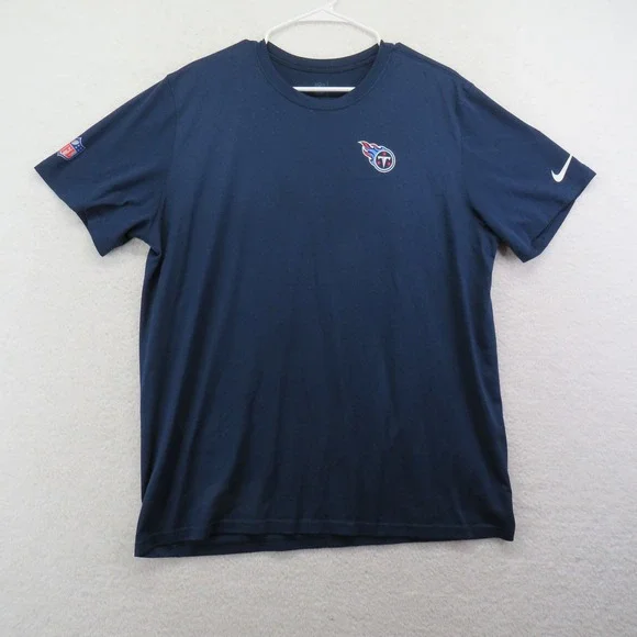 Nike Tennessee Titans‎ NFL Dri-FIT T-Shirt Mens XL Navy Blue Performance Tee
