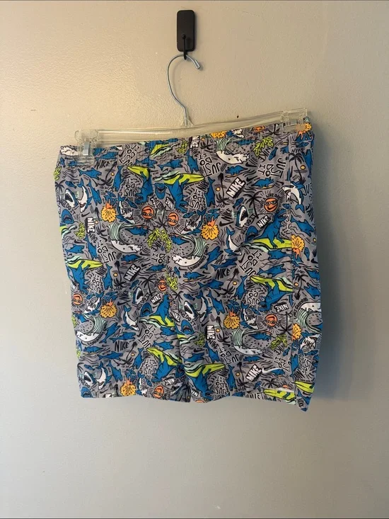 Nike Blue Multi Graphic Swim Shorts