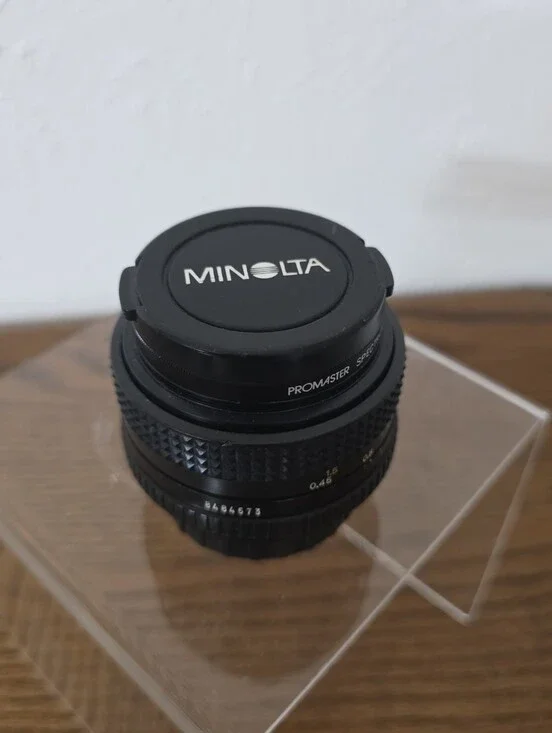 Vintage Minolta MD 50mm f/1.7 Manual Focus SLR Lens 49mm Japan 8484573 w/ Cap Fi