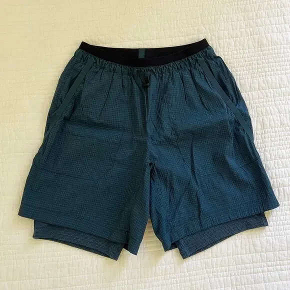 Nike Blue Grid Running Shorts Men's Size Large