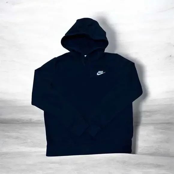 Nike Black Sportswear Club Fleece Pullover Hoodie