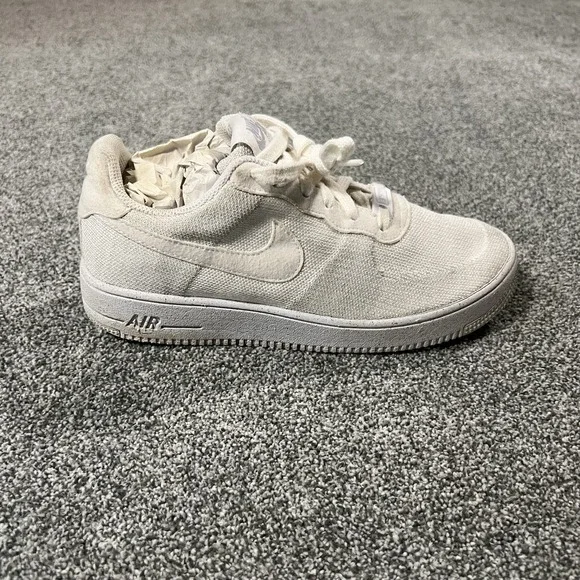 Nike Air Force 1 Low White Canvas Mesh Sneakers Men's Size 7 DJ2677-100