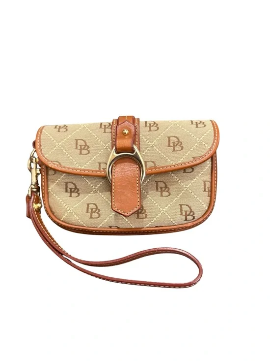 Dooney & Bourke Beige and Brown Monogram Wristlet