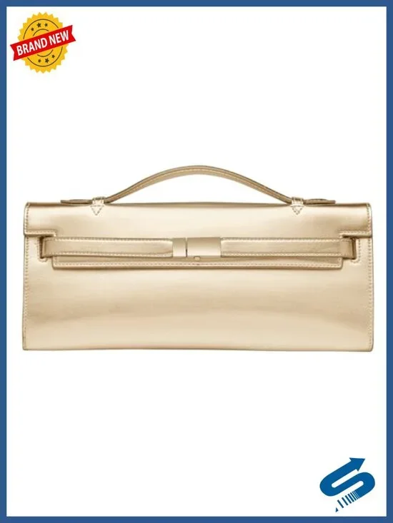 Faux Leather Top Handle Clutch for Women Party Evening Bag