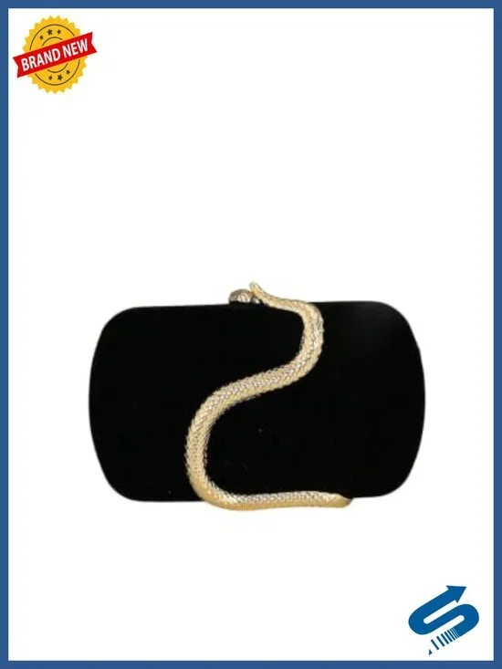 Snake Design Evening Clutch Purse with Metal Chain Strap Party Wedding