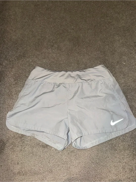Nike Women's Light Gray Performance Running Shorts