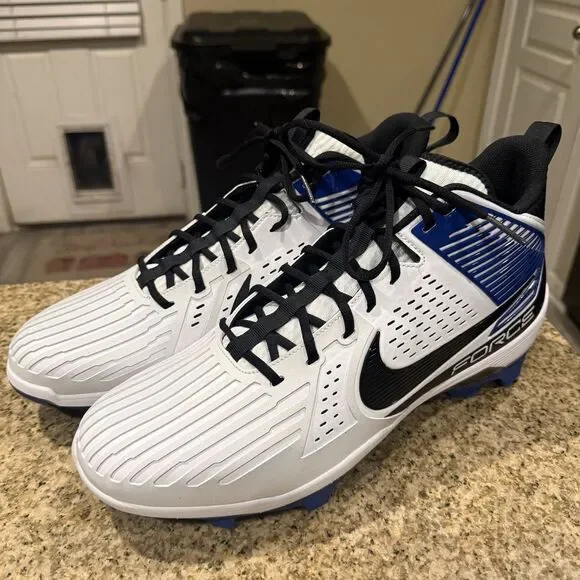 BRAND NEW Nike Force Savage Pro 3 Men's Size 16 Cleats White/Blue DA5453-110
