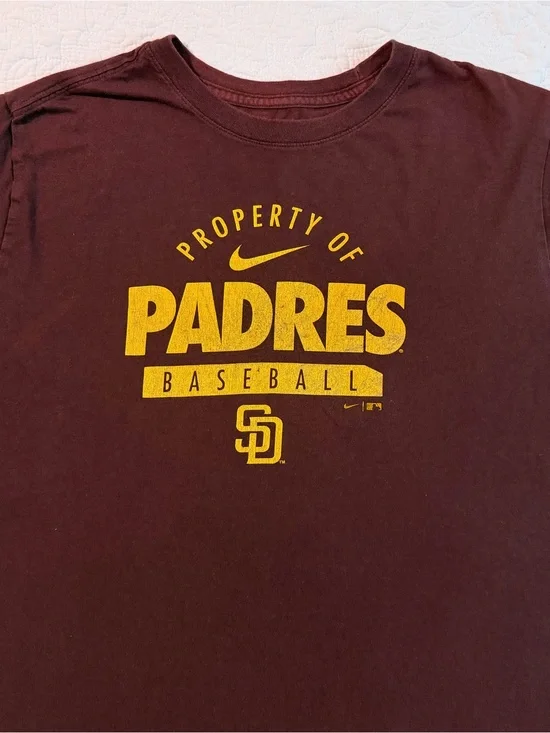 Nike | Property Of San Diego Padres Baseball | Brown T Shirt | Size Large