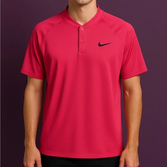 Nike Dry Momentum Polo XXL Pink Bold Performance Golf Shirt Athletic PGA Sporty