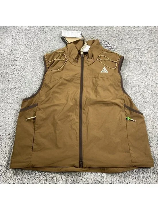 Nike ACG Death Bloom Vest Size Medium Men Mosswood Brown HV0600-235