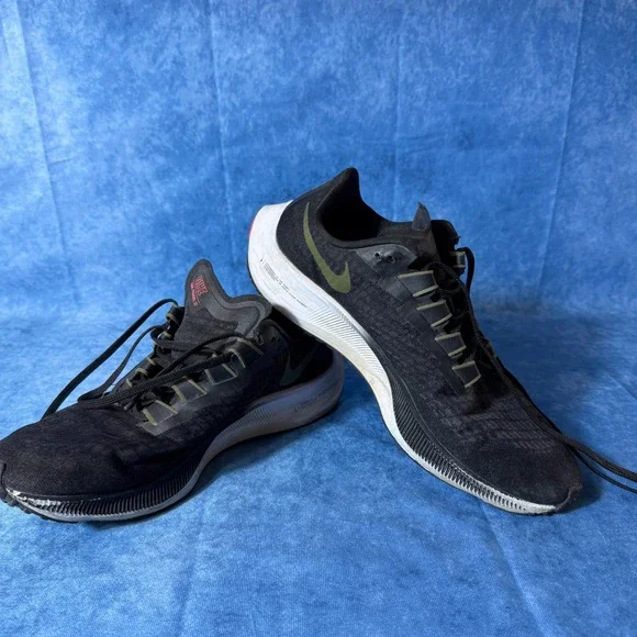 Nike Air Zoom Pegasus 37 Black Running Shoes Men's US 9.5 BQ9646-004