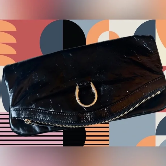 Joseph Charles Jet Black Leather Berkshire Convertible Messenger Bag NWT