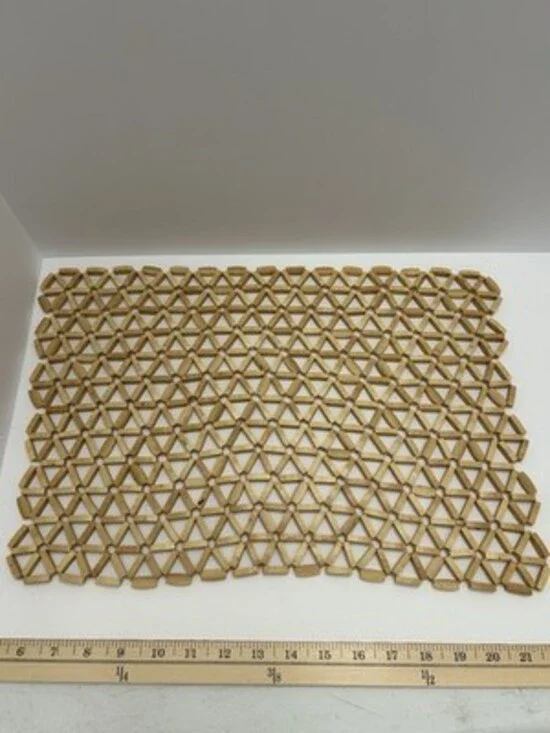 3 Vintage Daisy Bamboo Placemats / 12