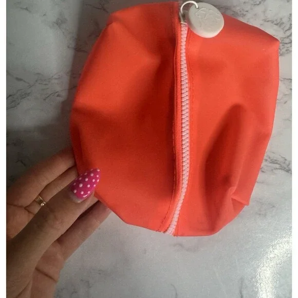 Drunk Elephant Orange Makeup Bag Zipper Cosmetic Pouch Zip Makeup Case