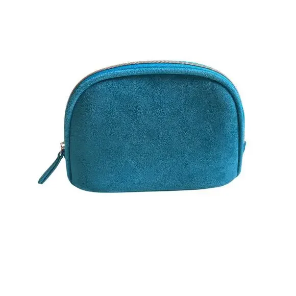 La Mer Velour Cosmetic Case / Makeup Bag (Teal)