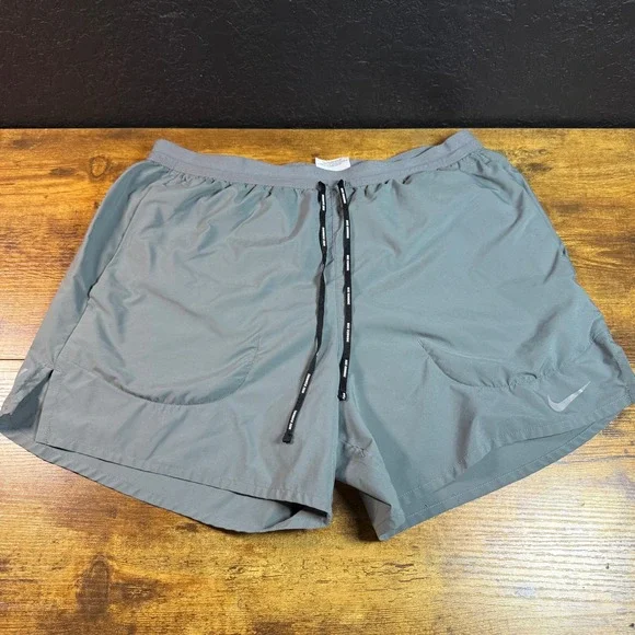 Nike Dri-FIT RN56323 Grey Polyester Running Shorts Mens Large 5