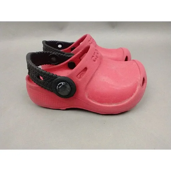 Crocs Kids Classic Clogs Varsity‎ Red Black (Toddler) c6