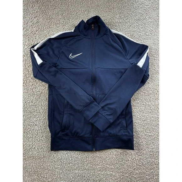 Nike Full Zip Soccer Dri Fit Men's Team Academy 19 Jacket Small Navy AJ9180-451