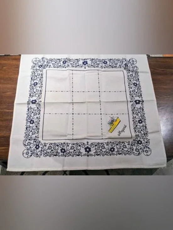 Portuguese Nazare Floral & Ship Design Traditional Cotton Table Cloth. 27