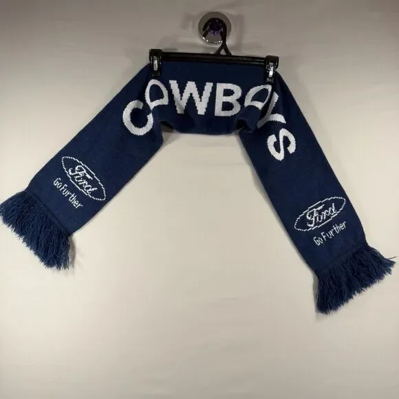 Dallas Cowboys NFL FOOTBALL Logo Blue Ford Winter Scarf Warm