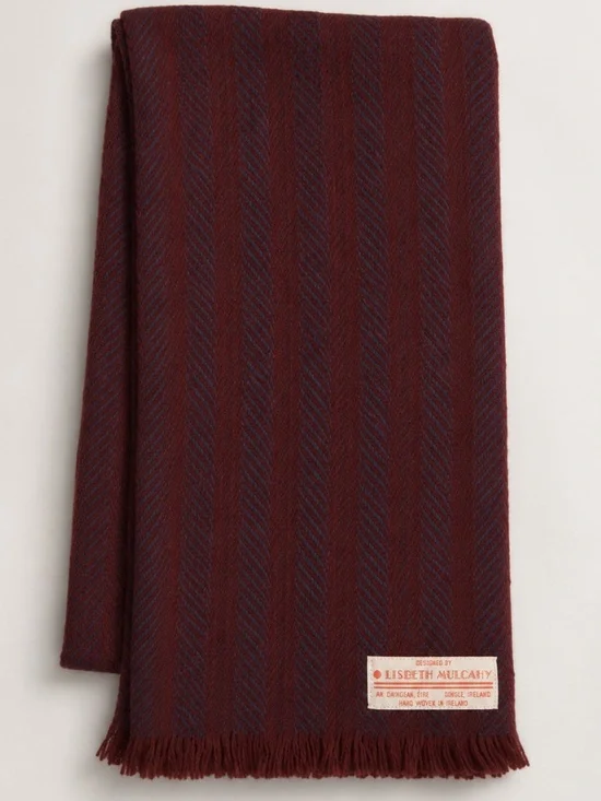 Lisbeth Mulcahy Irish Lambswool Herringbone Scarf 64x11