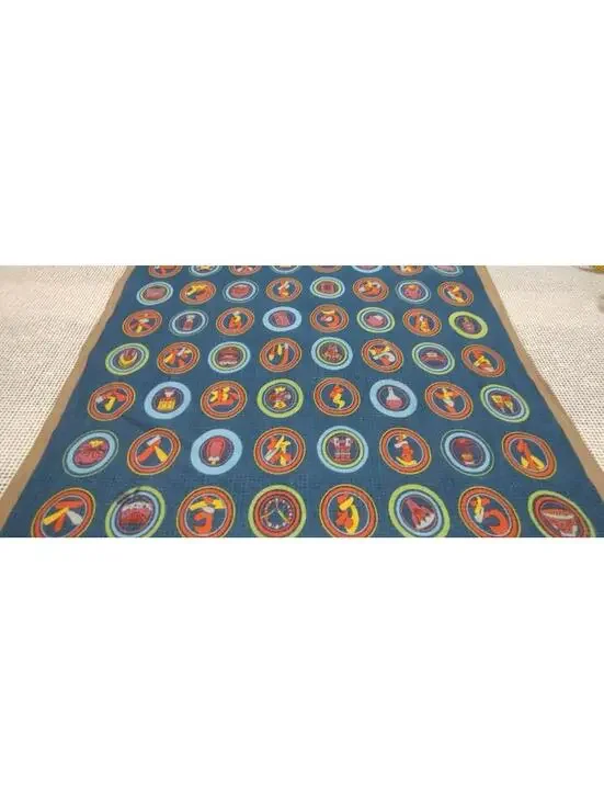 Vintage 1960s 70s Boys Girls Scouts Cotton Scarf Asian Tokens EXCHANGE STUDENT