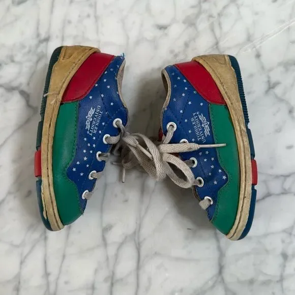 Vintage Toddler University Arch System Leather Colorblock Shoes Sz 5.5