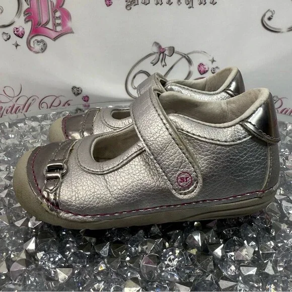 Windriver shoes sneakers shiny pink Chic Silver Baby Walker Shoes