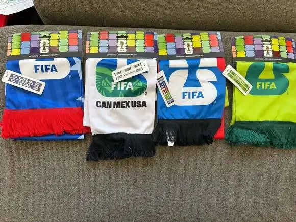 Lot of 4 Official FIFA World Cup 26 Collectible Fan Scarves