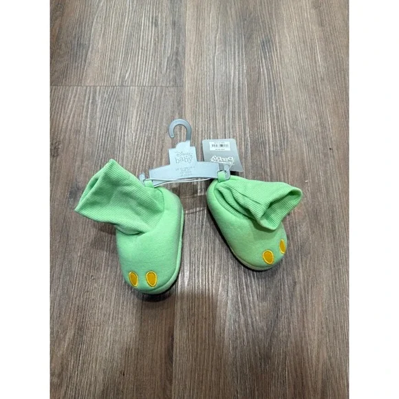 Disney Baby Star Wars Grogu Baby‎ Yoda Green Bootie Slippers 12-18M NWT