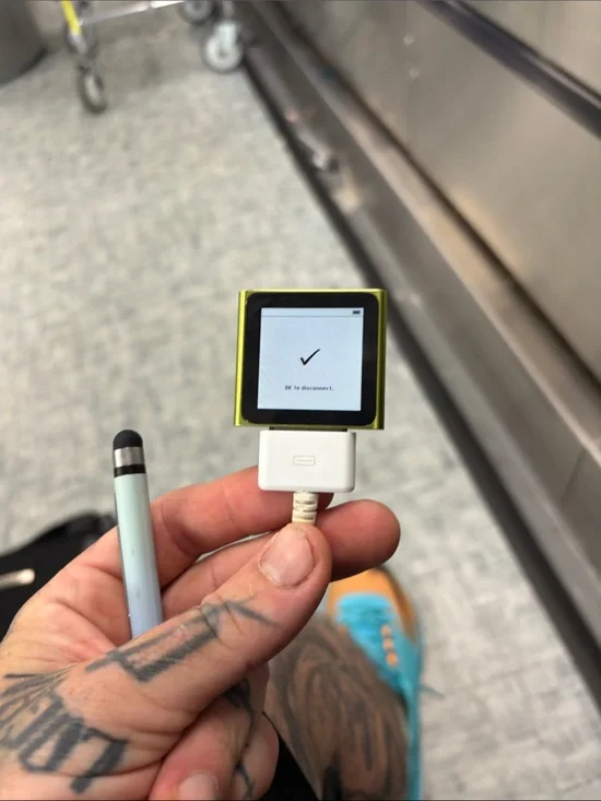 Apple Yellow iPod nano with 30-Pin Charger Connector