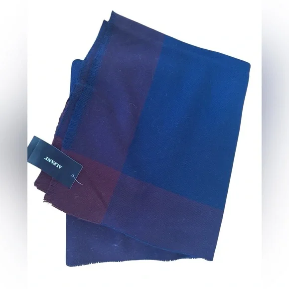 Alfani men’s scarf Navy Burgundy‎ maroon NWT one size colorblock