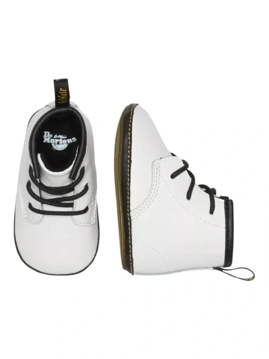 Dr Martens NEWBORN 1460 AUBURN LEATHER BOOTIES, White, Like New